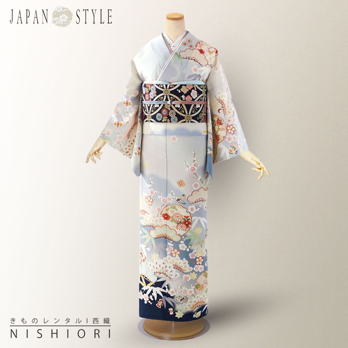 安心のフルセット ジャパンスタイルのレンタル訪問着です お買い物マラソン 松竹梅レディースファッション レンタル 訪問着 Style フルセット 七五三 Japan Style ブランド 入学式 卒業式 七五三 結婚式 お宮参り 貸衣装 フリーサイズ 往復送料無料 薄紫 濃紺