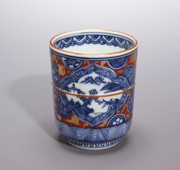 楽天市場】叶松谷作赤祥瑞馬絵一ヶ湯呑 【送料無料】【京焼】【清水焼