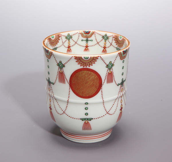 楽天市場】叶松谷作小紋竹節湯呑 【送料無料】【京焼】【清水焼