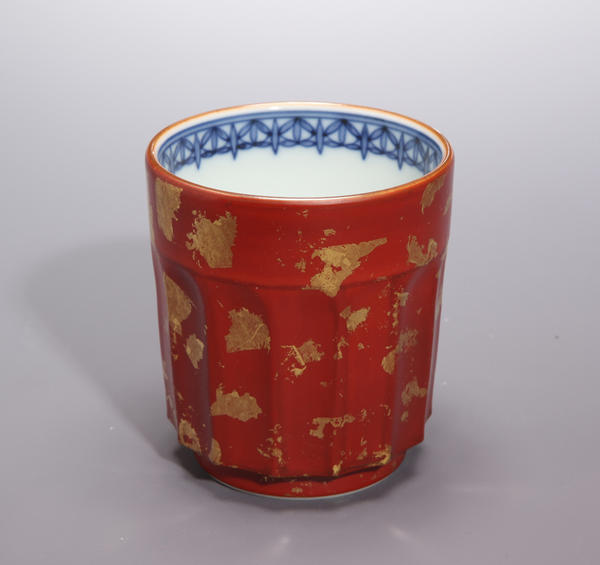 楽天市場】叶松谷作赤祥瑞馬絵一ヶ湯呑 【送料無料】【京焼】【清水焼