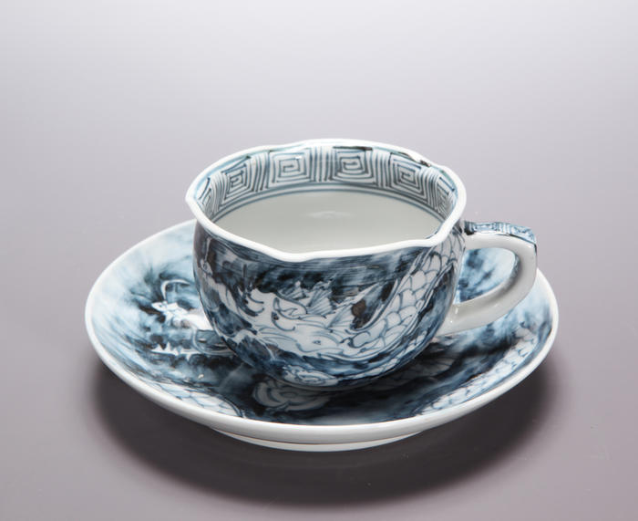 楽天市場 ギフト 南画 辰 村田幸之介作雲龍珈琲カップ 送料無料 父の日 清水焼 陶磁器 京都 手書き 絵付け Smtb K Ky 和食器 楽ギフ メッセ入力 京都うつわ堂