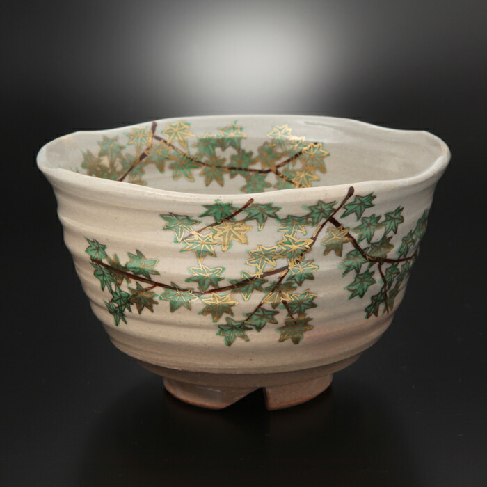 抹茶茶碗　醍醐桜　寺尾陶象　作　乾山写　京焼　表千家　裏千家　【匿名配送】 楽天市場】寺尾陶象作 手捻舟形南蛮人乾山茶碗 【送料無料
