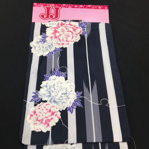 送料無料 Jj 浴衣 お仕立て交付 ブランド名浴衣 Yukata 任意号数 レディース ゆかた 単品 木綿 ホワイト 黒いこと グレー 花王 Marchesoni Com Br