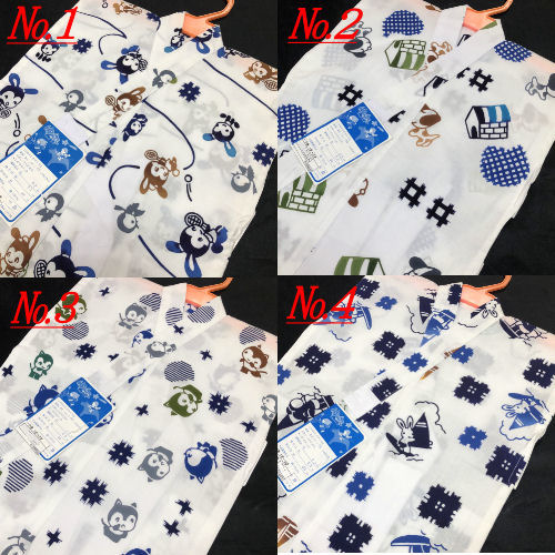 【訳あり特価品】ゆかたこども本染めサイズ90白地日本製注染伝統技法一ツ身浴衣男の子キッズサイズ1才から2才用90cm子供綿夏祭り着物ジュニアかわいいおしゃれレトロ子供浴衣適応身長80cm〜85cm少々難あり