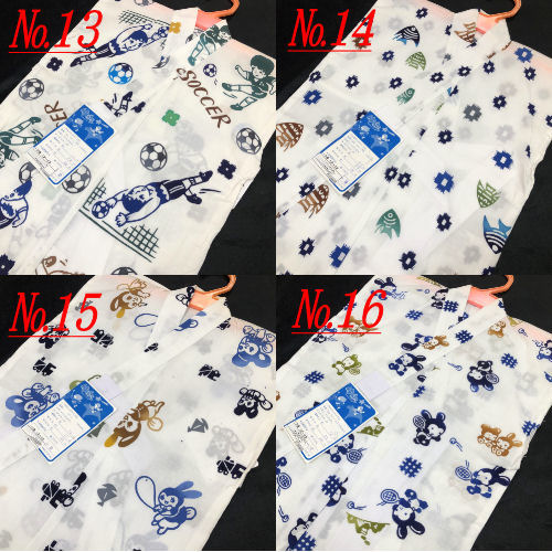 【訳あり特価品】ゆかたこども本染めサイズ90白地日本製注染伝統技法一ツ身浴衣男の子キッズサイズ1才から2才用90cm子供綿夏祭り着物ジュニアかわいいおしゃれレトロ子供浴衣適応身長80cm〜85cm少々難あり