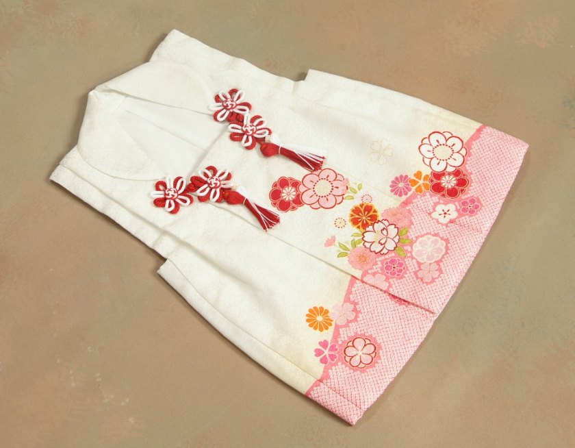 七五三 正絹 被布 女の子 着物 3歳 マユミブランド 白ピンク疋田染め分け ひな祭り お正月 吹雪地紋生地 日本製 Rvcconst Com