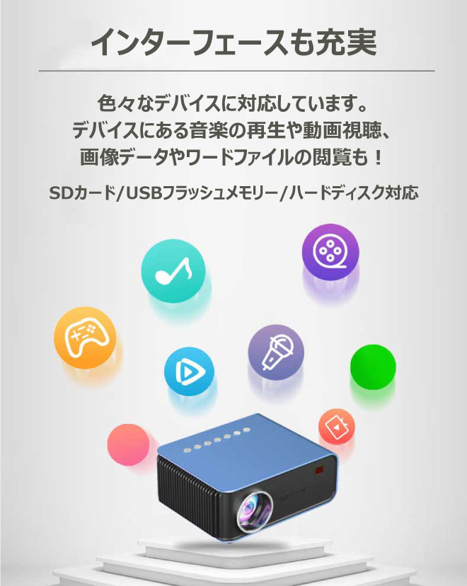 1年間保証 プロジェクター Wi Fi コンパクト スマホ 小型 ミラーリング T40 モバイル モバイルプロジェクター パソコン