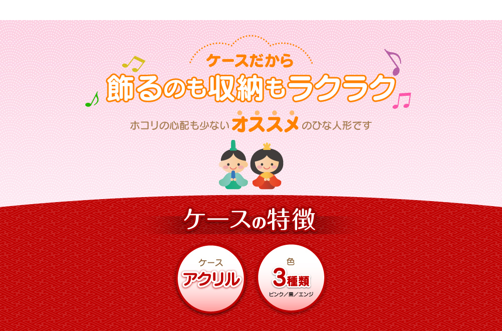 芥子二人飾り もも すみれ みやび 雛人形 送料無料 選べる３種類 雛人形 ひな人形 代引き手数料無料 雛人形 ケース飾り コンパクト 送料無料 間口49cm