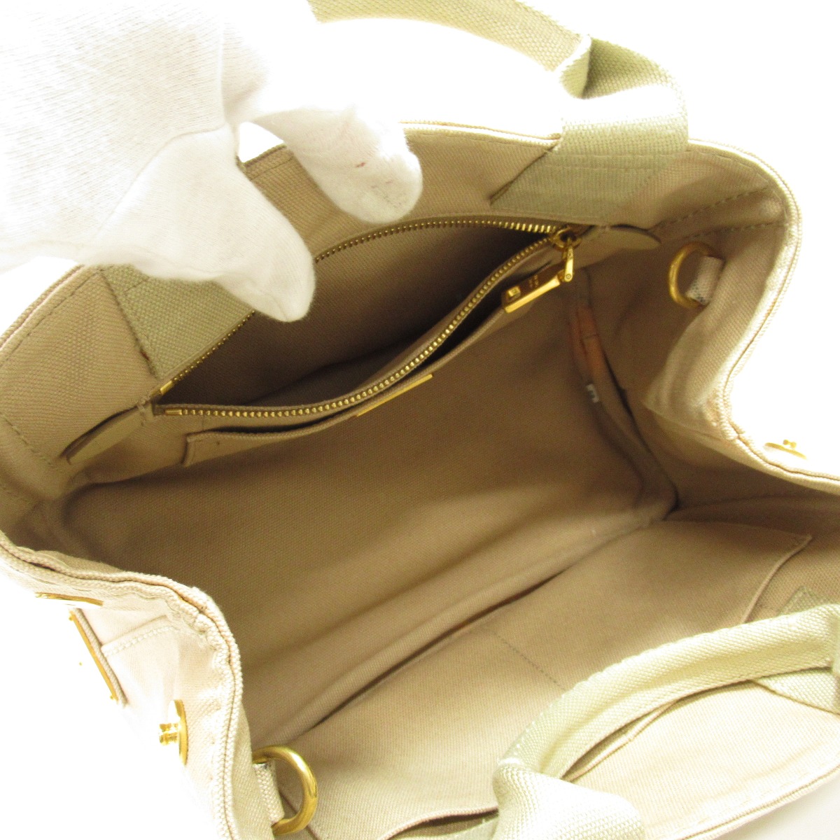 PRADA カナパミニ 2way ハンドバッグ キャンバス レディース 【】【プラダ】