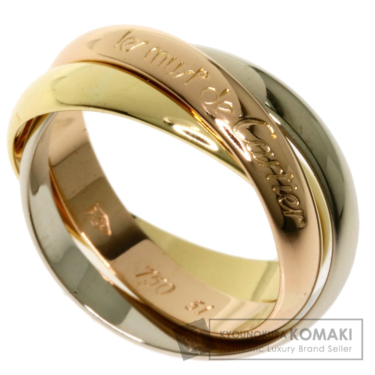 人気商品 24時間限定自社ポイント５倍 4 5 月 23 59迄 中古 Cartier レディース K18イエローゴールド K18wgxk18pg リング 指輪 51 トリニティ カルティエ 241news Com