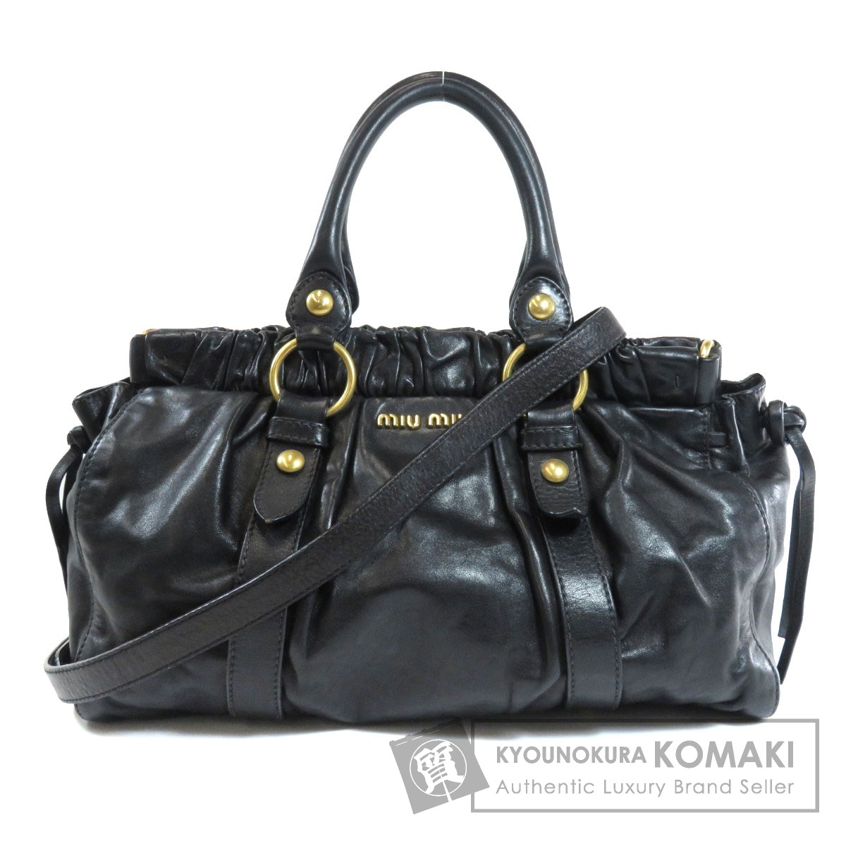 24時間限定自社ポイント 倍 6 25 金 23 59迄 ミュウミュウ 2way トートバッグ レザー レディース 中古 Miumiu Bouncesociety Com