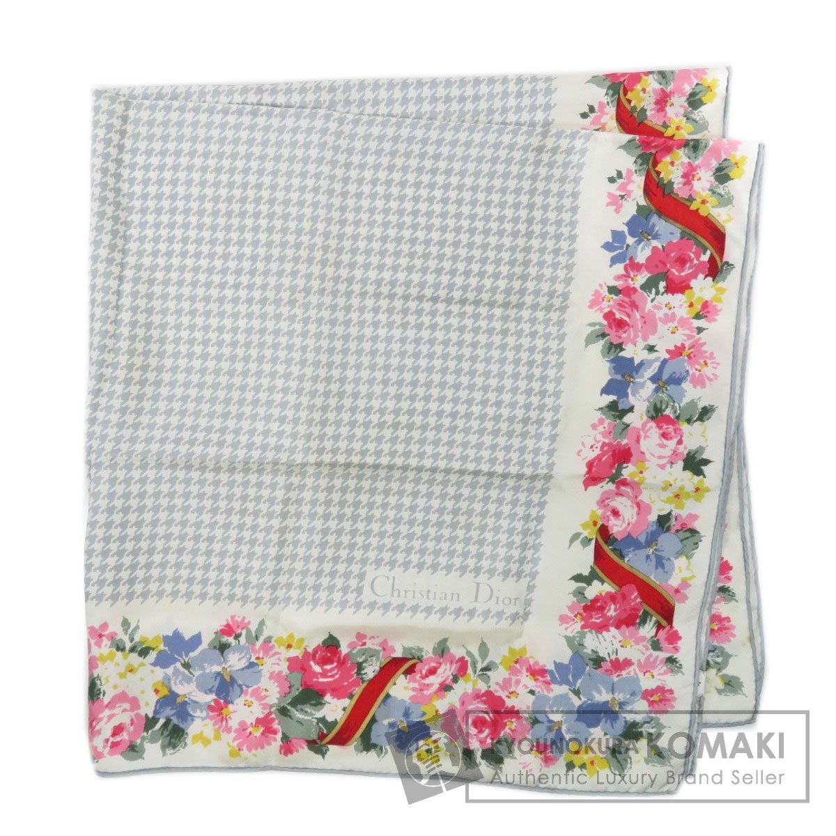 クリスチャンディオール 千鳥格子柄 スカーフ シルク レディース 中古 Christian Dior Fitzfishponds Com