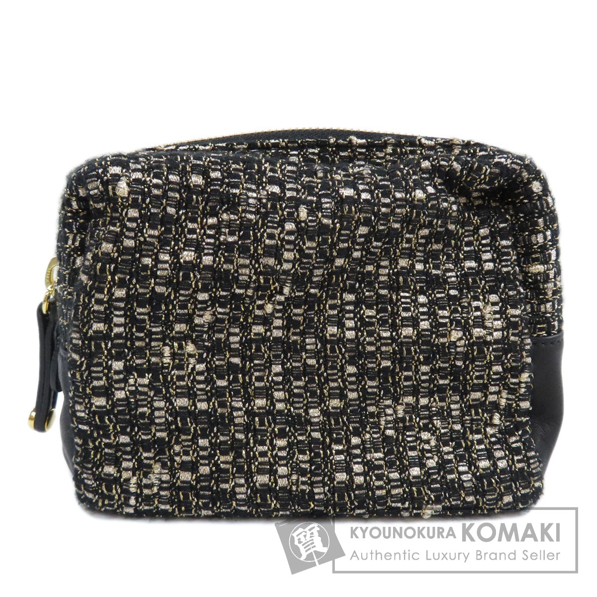 ヒロコ・コシノ 編み込みポーチ 化粧ポーチ 布 レディース 【中古】【HIROKO KOSHINO】