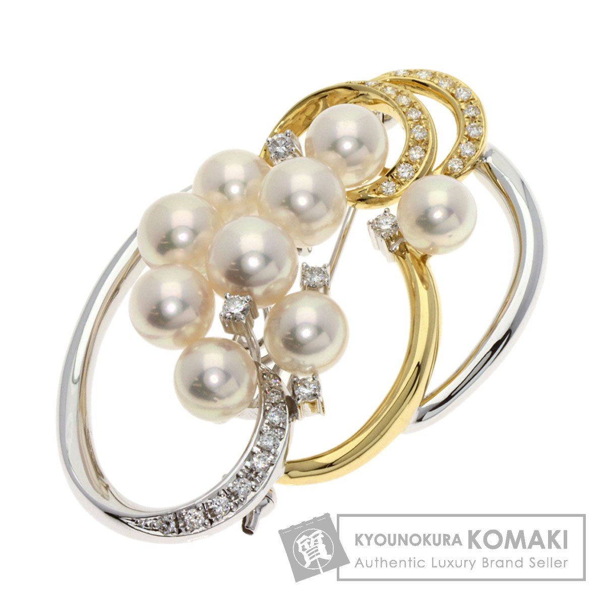 楽天市場】タサキ アコヤパール 真珠 ダイヤモンド ブローチ K18 