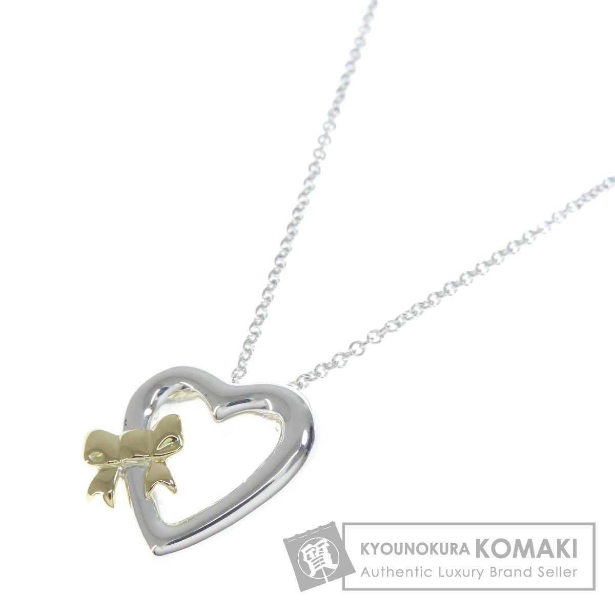 【楽天市場】ティファニー ハートリボン ネックレス シルバー/K18YG レディース 【中古】【TIFFANY&Co.】：ブランド京の蔵小牧 ...