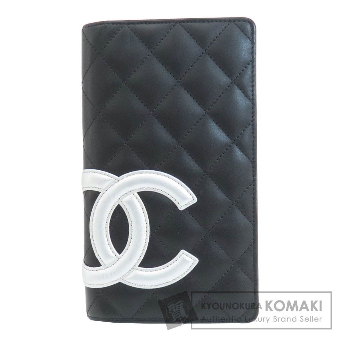 CHANEL カンボンライン　コンパクト財布　ブラック×ホワイト 楽天市場】シャネル CHANEL カンボンライン 二つ折り財布 コンパクト