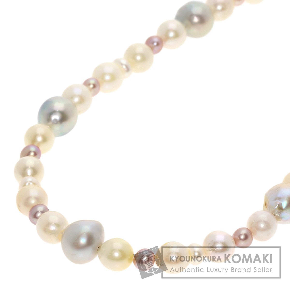 淡水パール 真珠 ネックレス シルバー 25.8g レディース 【中古】