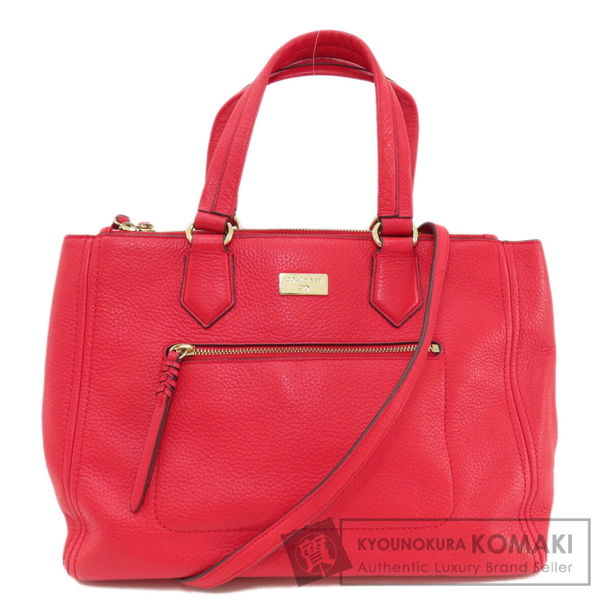 コールハーン ロゴ金具 2WAY トートバッグ レザー レディース 【中古】【Cole Haan】