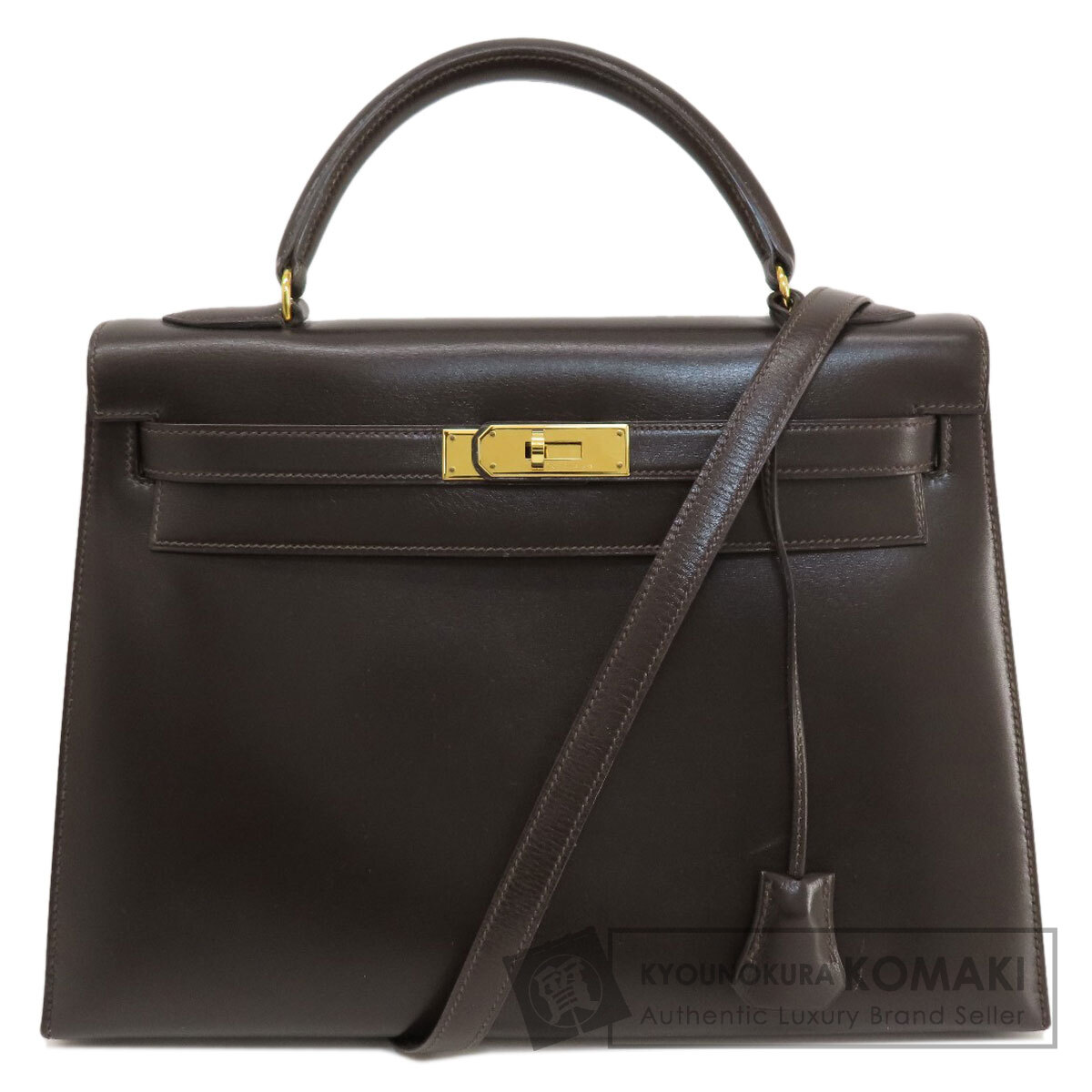 Hermes ケリー シルバー金具 ボックスカーフ ジャンピングブーツ ブラック 35 (208849