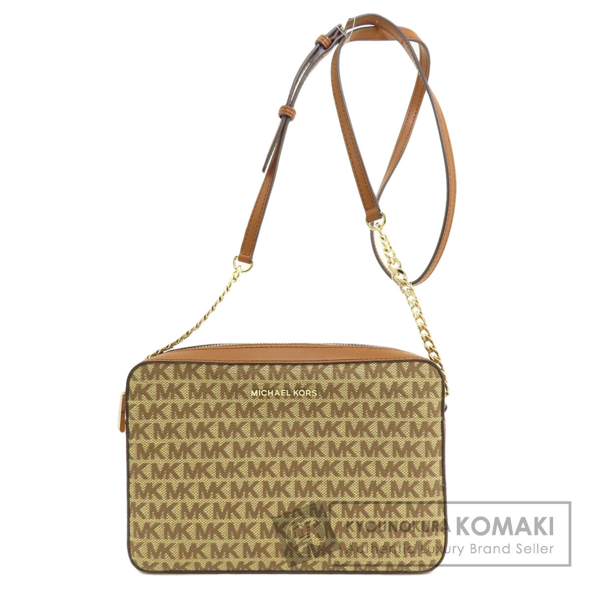 マイケル教科課程 ロング肩先 ショルダーバッグ 帆布 レディース 【中古】【Michael Kors】