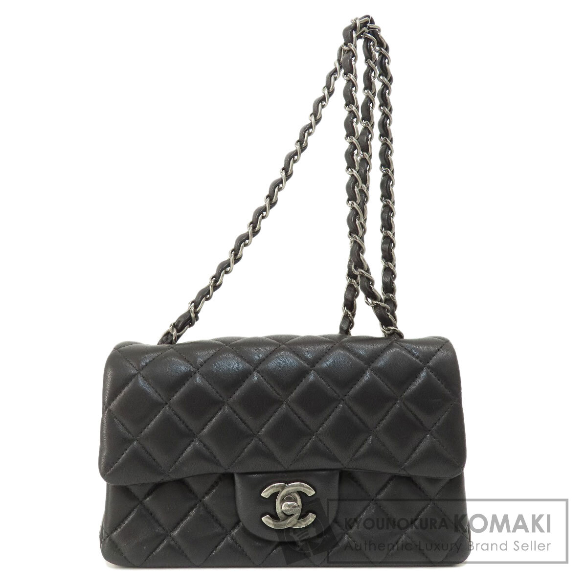 シャネル チェーンショルダー マトラッセ シルバー金具 ショルダーバッグ ラムスキン レディース 【中古】【CHANEL】