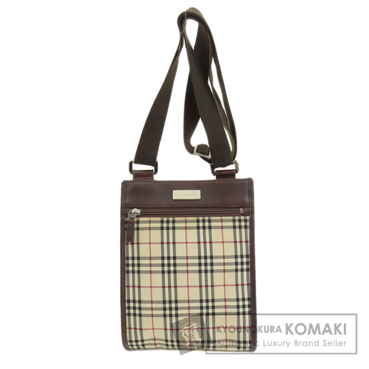 バーバリー ノバチェック ショルダーバッグ キャンバス レディース 【中古】【BURBERRY】
