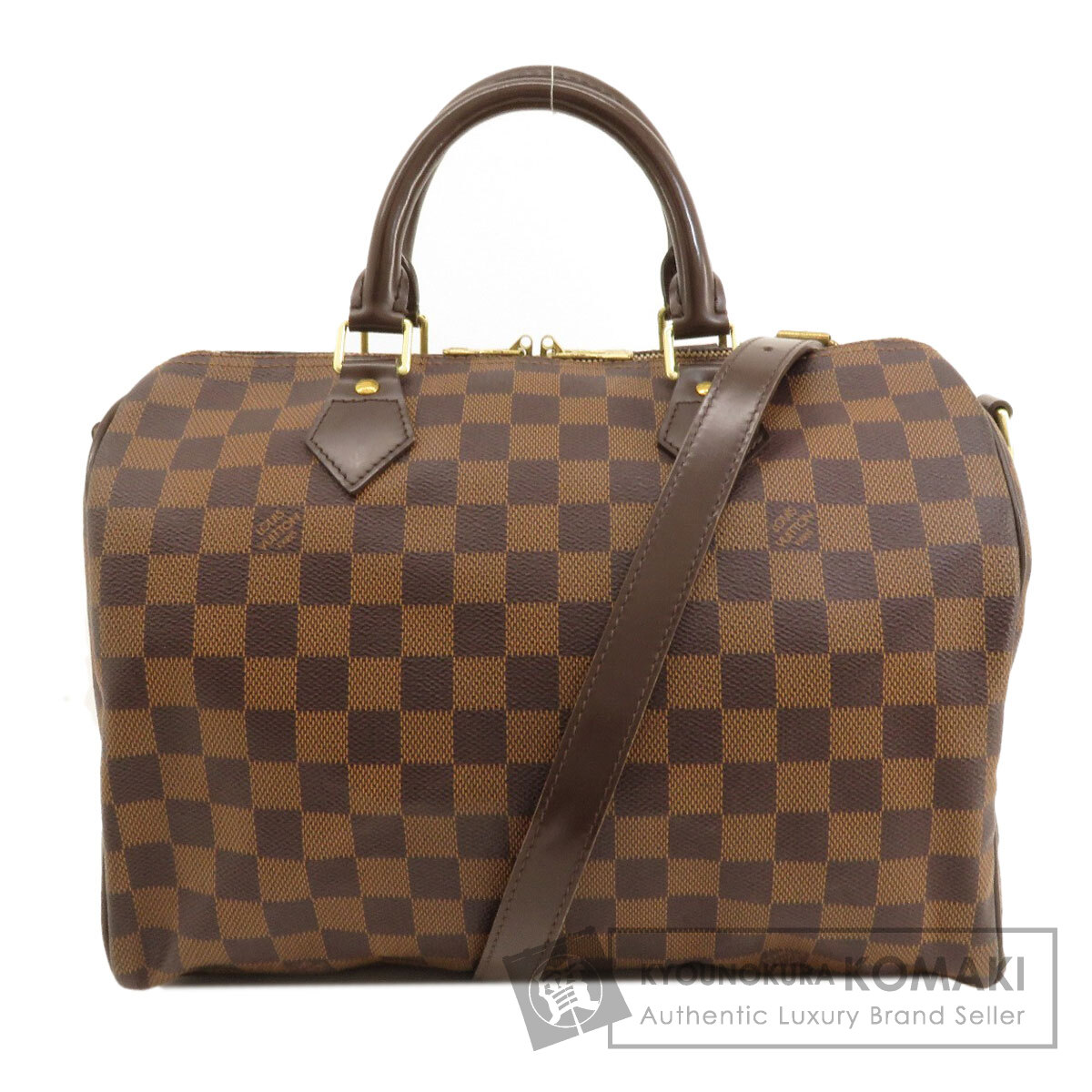 ルイヴィトン N41367 スピーディ・バンドリエール30 ダミエ エベヌ ボストンバッグ ダミエキャンバス レディース 【中古】【LOUIS VUITTON】