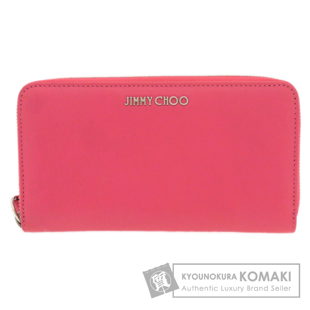 ジミーチュウ ロゴモチーフ 長財布（小銭入れあり） カーフ レディース 【中古】【Jimmy Choo】