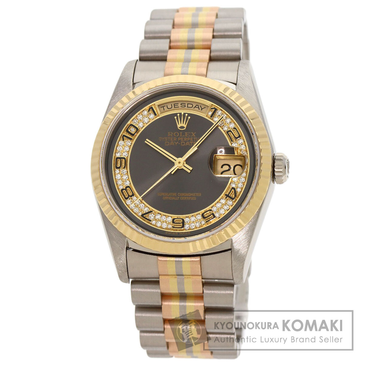 「パルスター」～エイコム　ケースに割れあり 楽天市場】ROLEX デイデイト 18239 BIC グレーミリヤードダイヤ 1990年