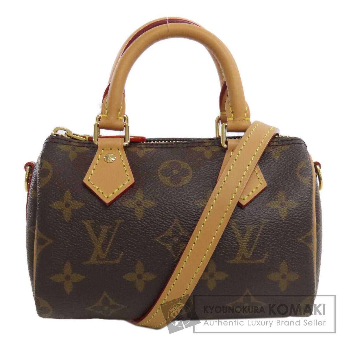 ルイヴィトン M81085 ナノ・スピーディ トートバッグ モノグラム帆布 レディース 【中古】【LOUIS VUITTON】