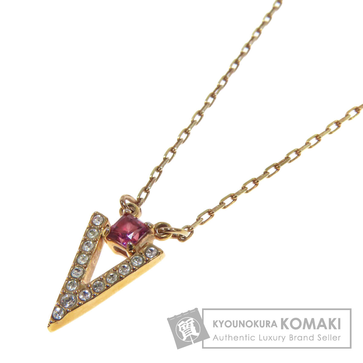 美品】 スワロフスキー バタフライ ゴールドチェーン クリスタル 
