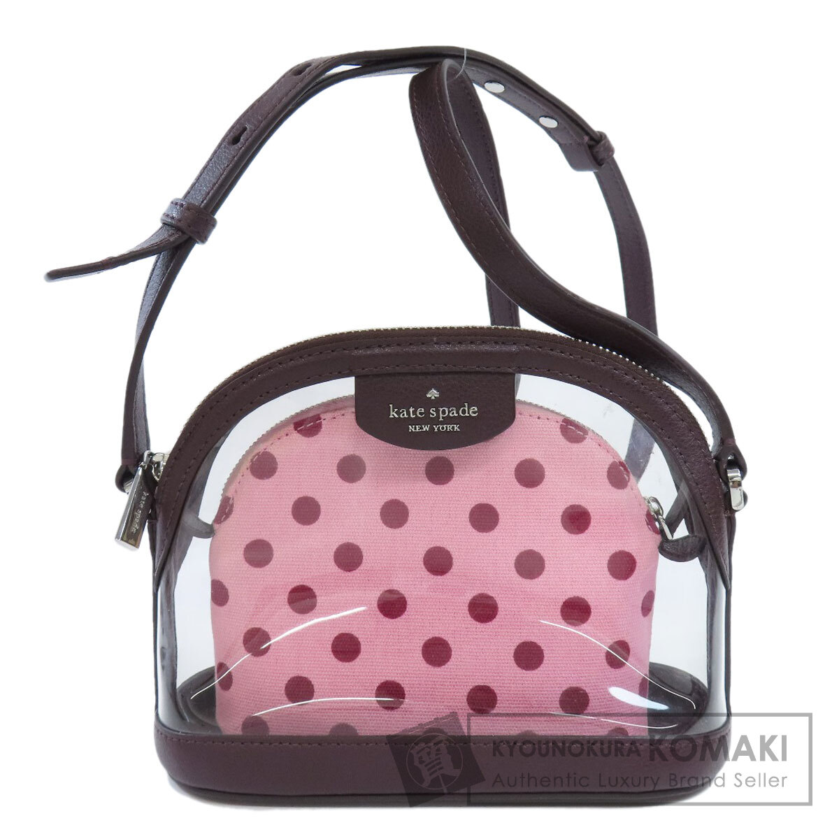 ケイトスペード ロゴ ショルダーバッグ ビニール/レザー レディース 【中古】【kate spade】