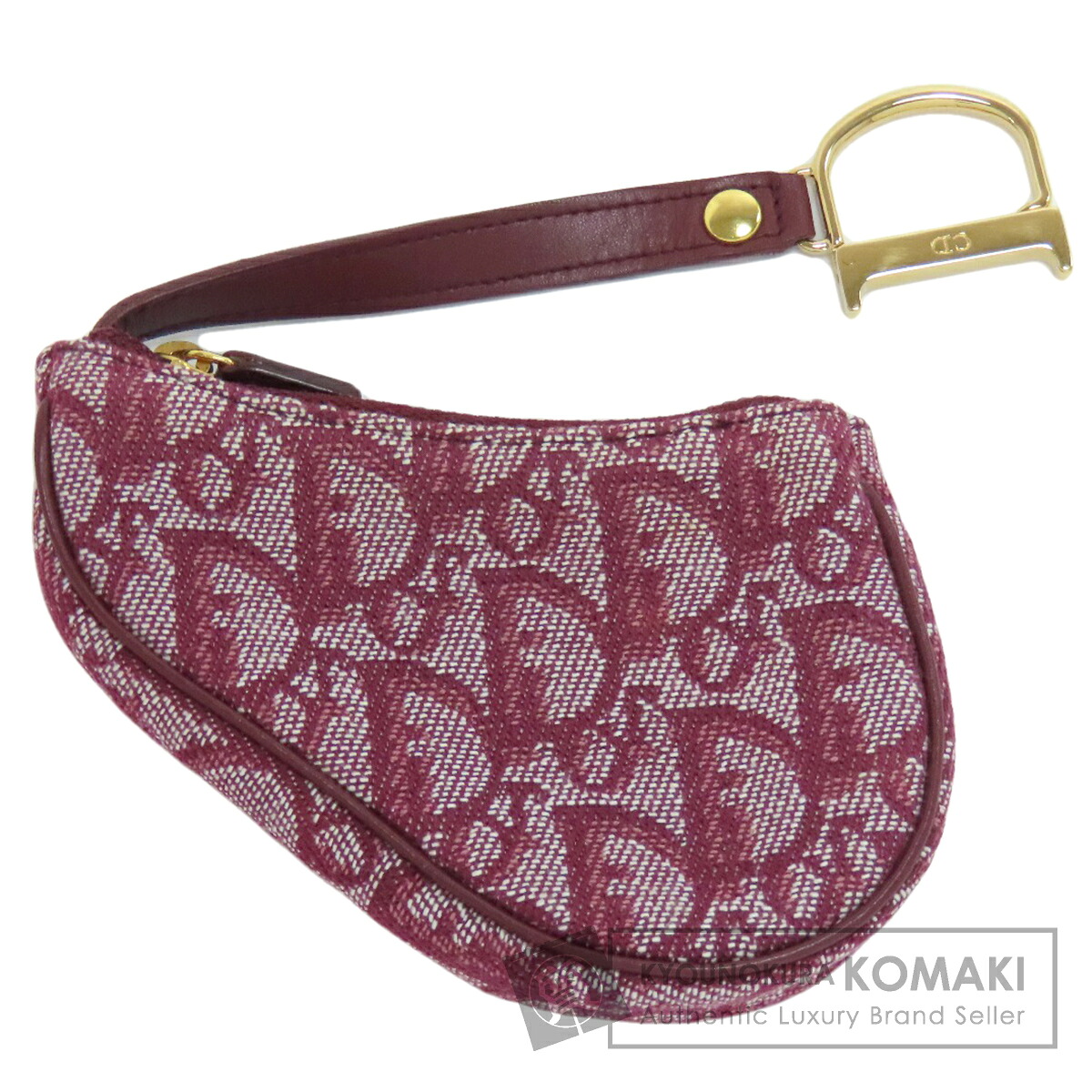 【Specialcoupon客体商いもの 6/5～6/11 0:59迄】ディオール サドル トロッター柄 コインケース 帆布 レディース 【中古】【CHRISTIAN DIOR】
