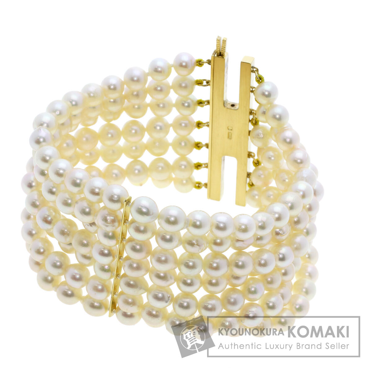 ミキモト アコヤパール 真珠 ブレスレット K18イエローゴールド レディース 【中古】【MIKIMOTO】