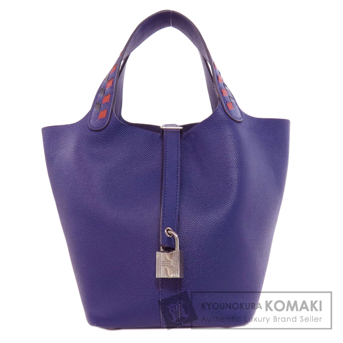 エルメス ピコタンロックPM ブルーアンクル トレサージュ シルバー金具 ハンドバッグ エプソン レディース 【中古】【HERMES】 225,225円