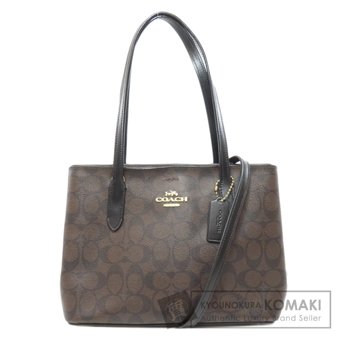 ✨美品✨COACH 2wayコーチ チェック柄シグネチャービジネスバッグ　PVC 65708034-1_wm.jpg