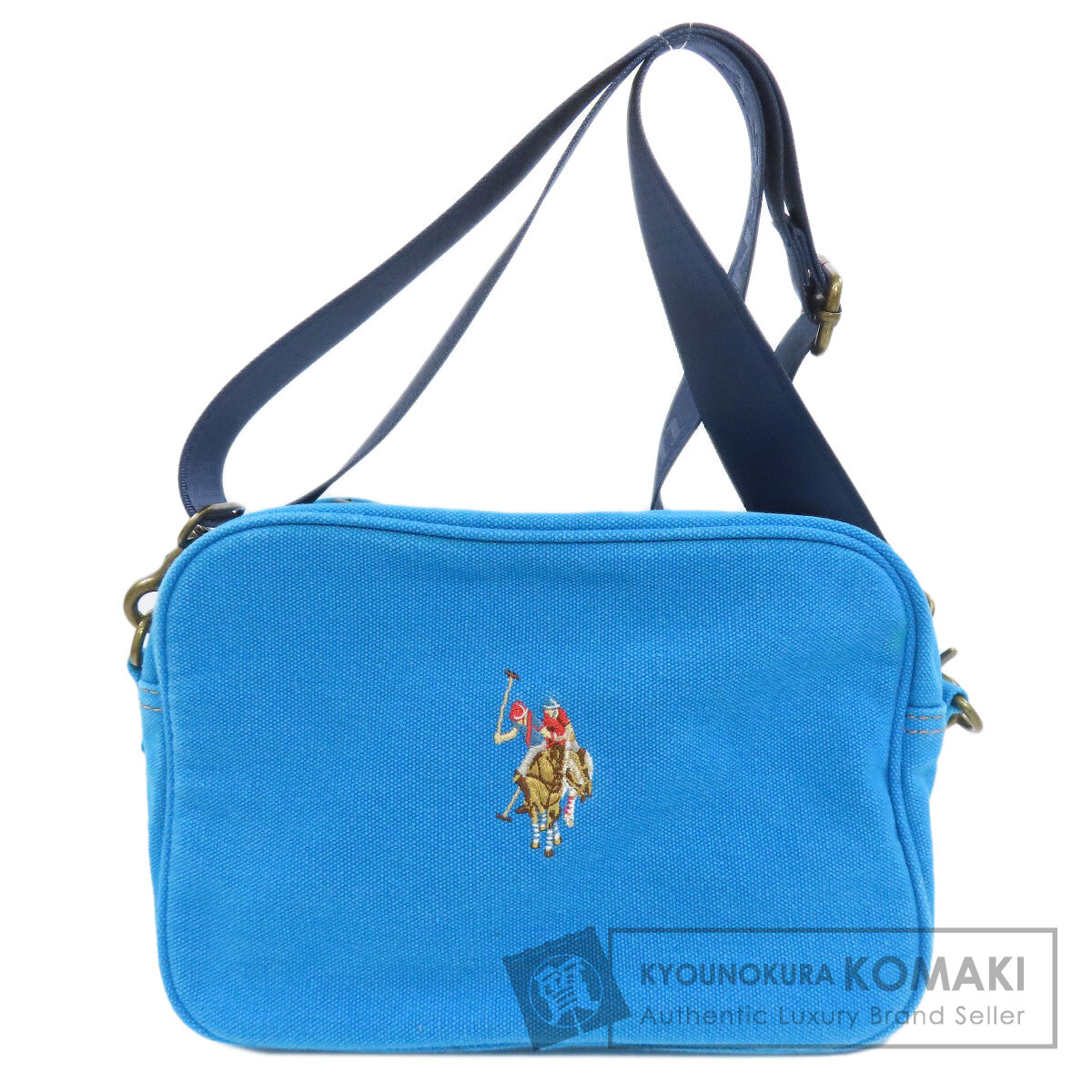 ユーエスポロアッスン ロゴ ショルダーバッグ キャンバス レディース 【中古】【U.S. POLO ASSN.】