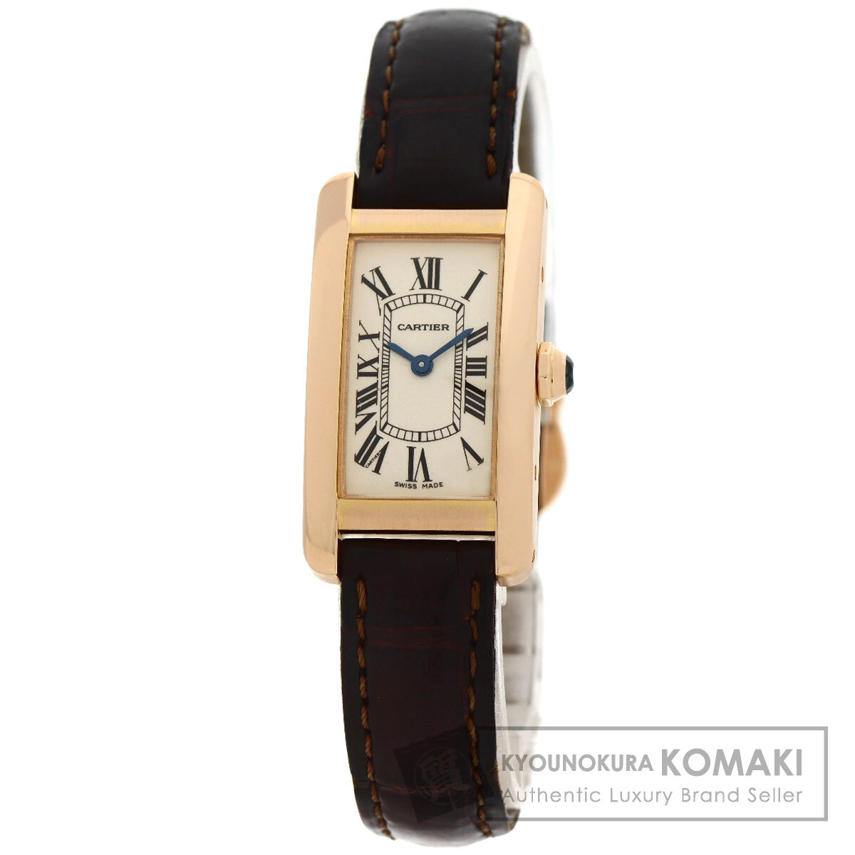 カルティエ W2607456 タンクアメリカン SM 腕時計 K18ピンクゴールド/革 レディース 【中古】【CARTIER】|ブランド京の蔵小牧【最安挑戦!】