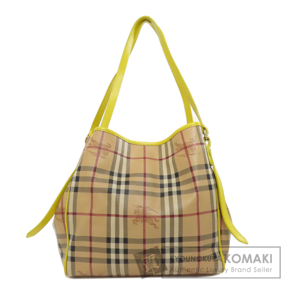 バーバリーブルーレーベル　舟型トートバッグ ノバチェック　大容量　ベージュ バーバリーブルーレーベル 舟型トートバッグ ノバチェック 大