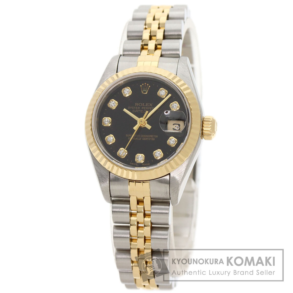 ロレックス 79173G デイトジャスト 10P ダイヤモンド 腕時計 ステンレススチール/SSｘK18YG レディース 【中古】【ROLEX】