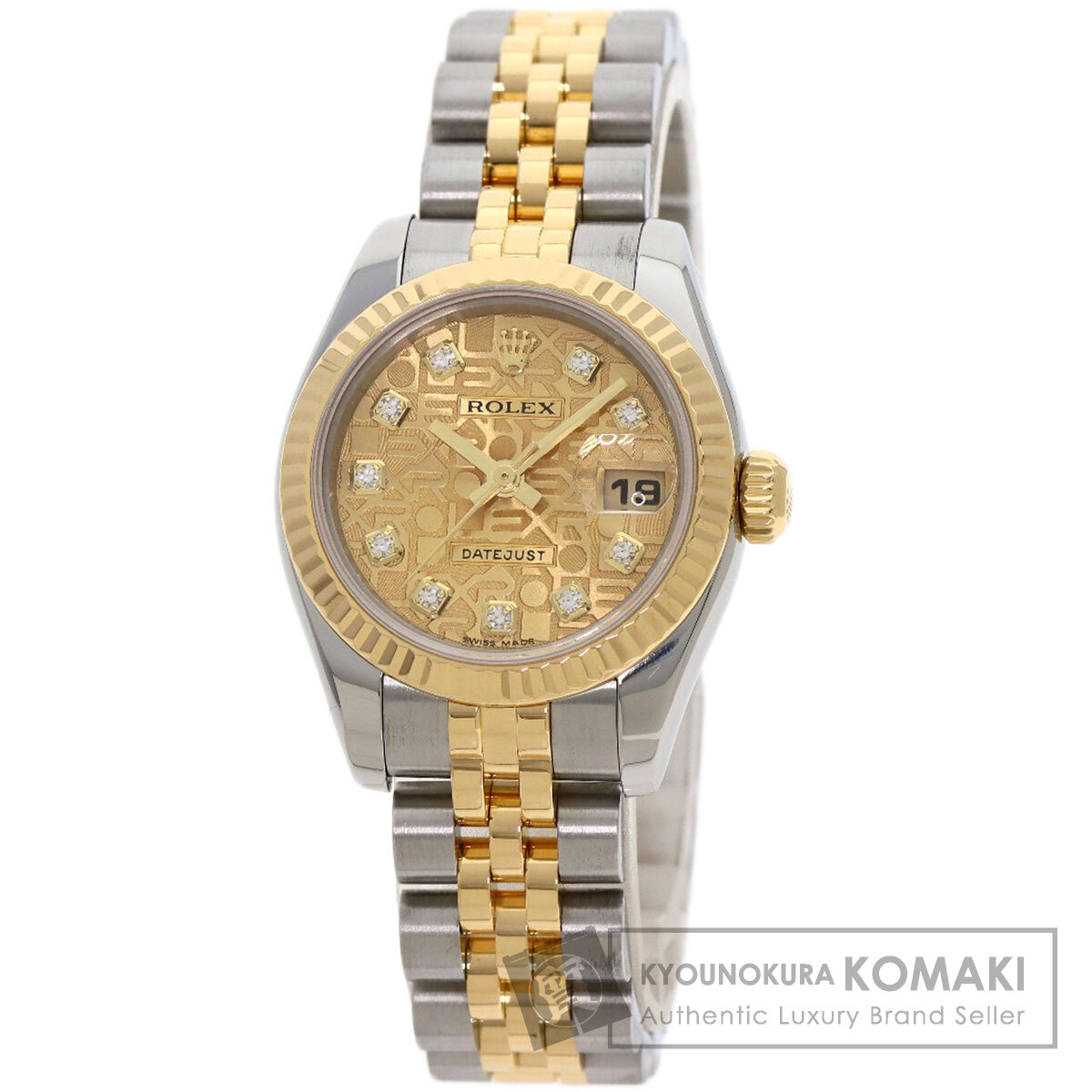 楽天市場】ロレックス 179173 デイトジャスト 10P ダイヤモンド 腕時計