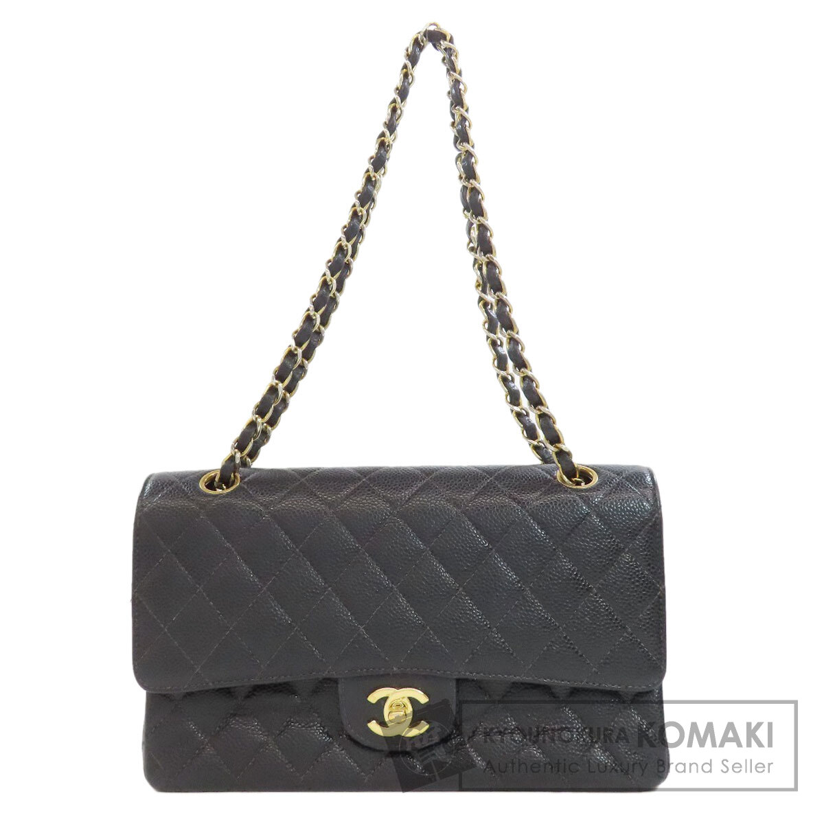 シャネル チェーンショルダー ゴールド金具 ショルダーバッグ グレインド カーフスキン レディース 【中古】【CHANEL】