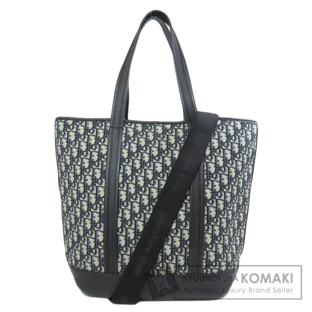クリスチャンディオール オブリーク 2WAY トートバッグ キャンバス/カーフ レディース 【中古】【CHRISTIAN DIOR】