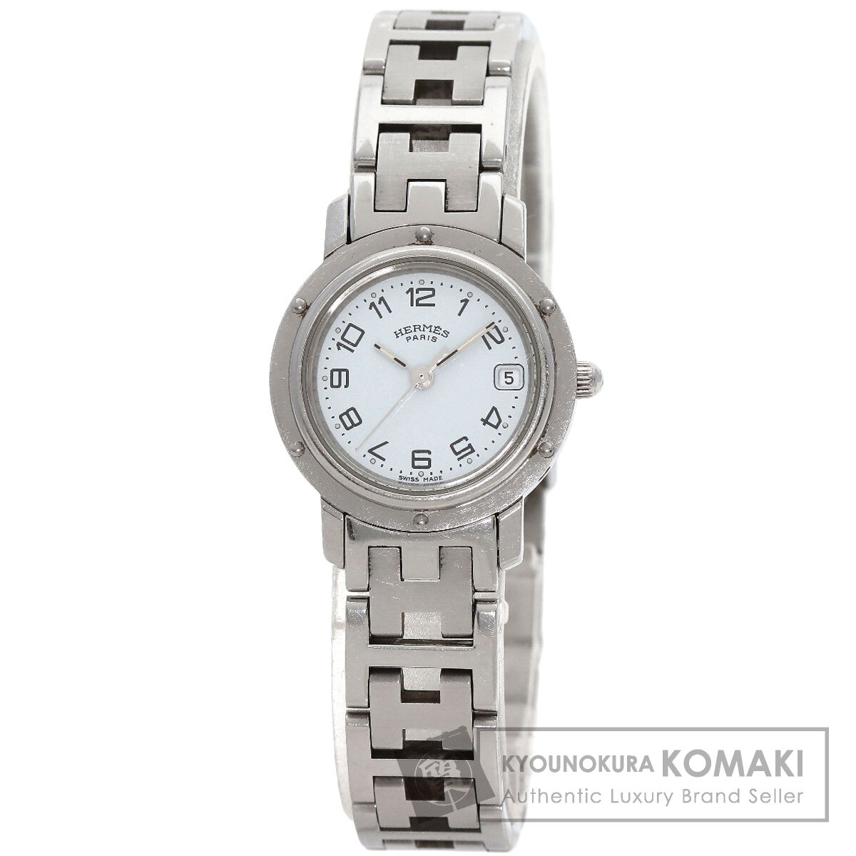 エルメス CL4.210 クリッパー 腕時計 ステンレススチール/SS レディース 【中古】【HERMES】