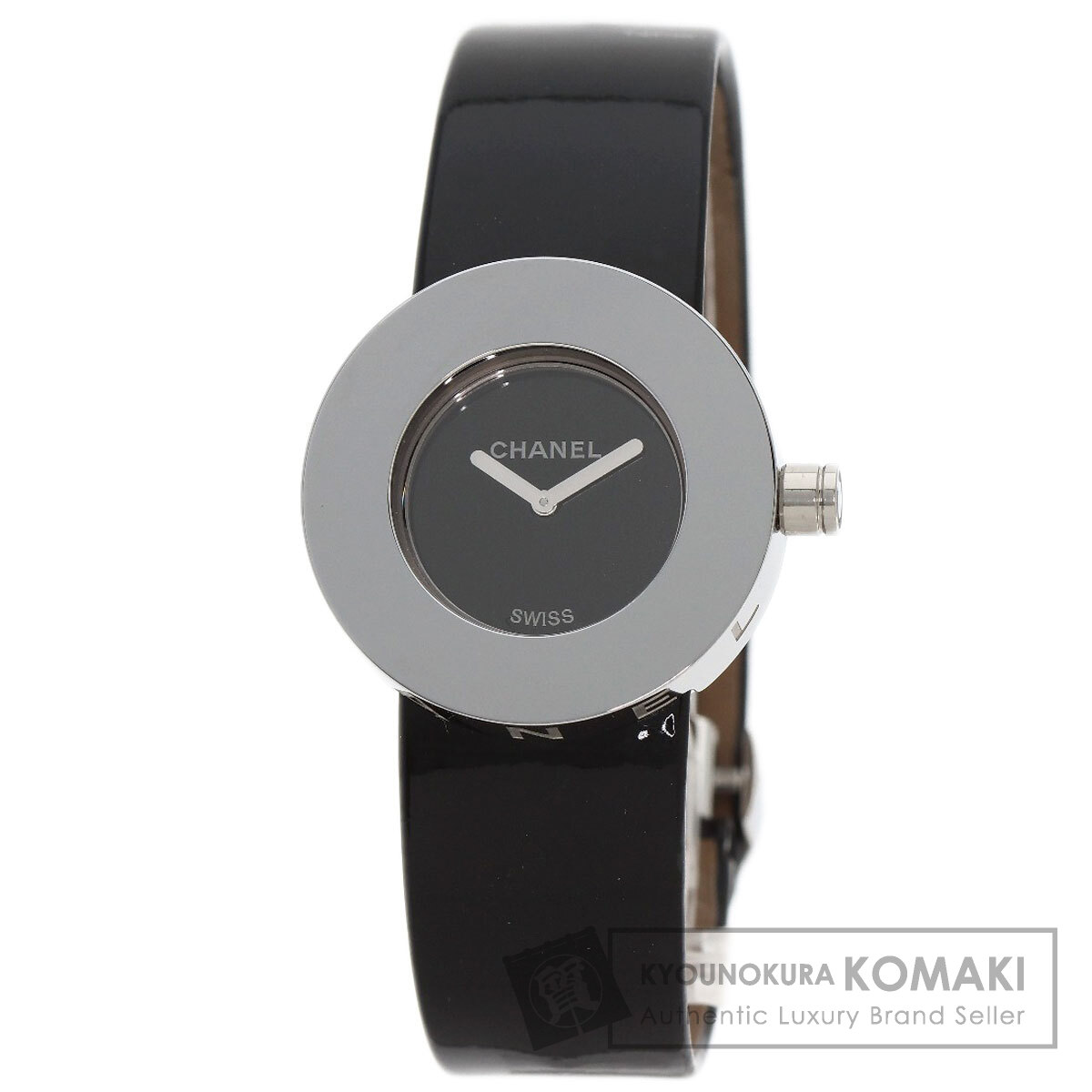 シャネル H0579 ラ・ロンド ウォッチ ステンレス鋼スチール写真/革 レディース 【中古】【CHANEL】