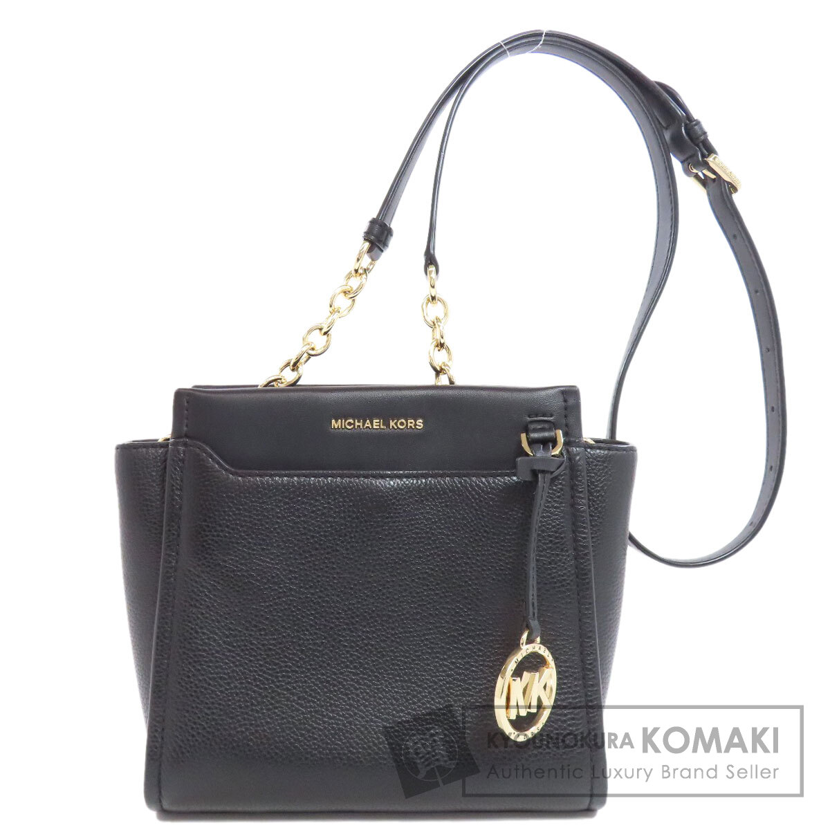 マイケル教科課程 ロゴタイプ ショルダーバッグ なめし革 レディース 【中古】【Michael Kors】