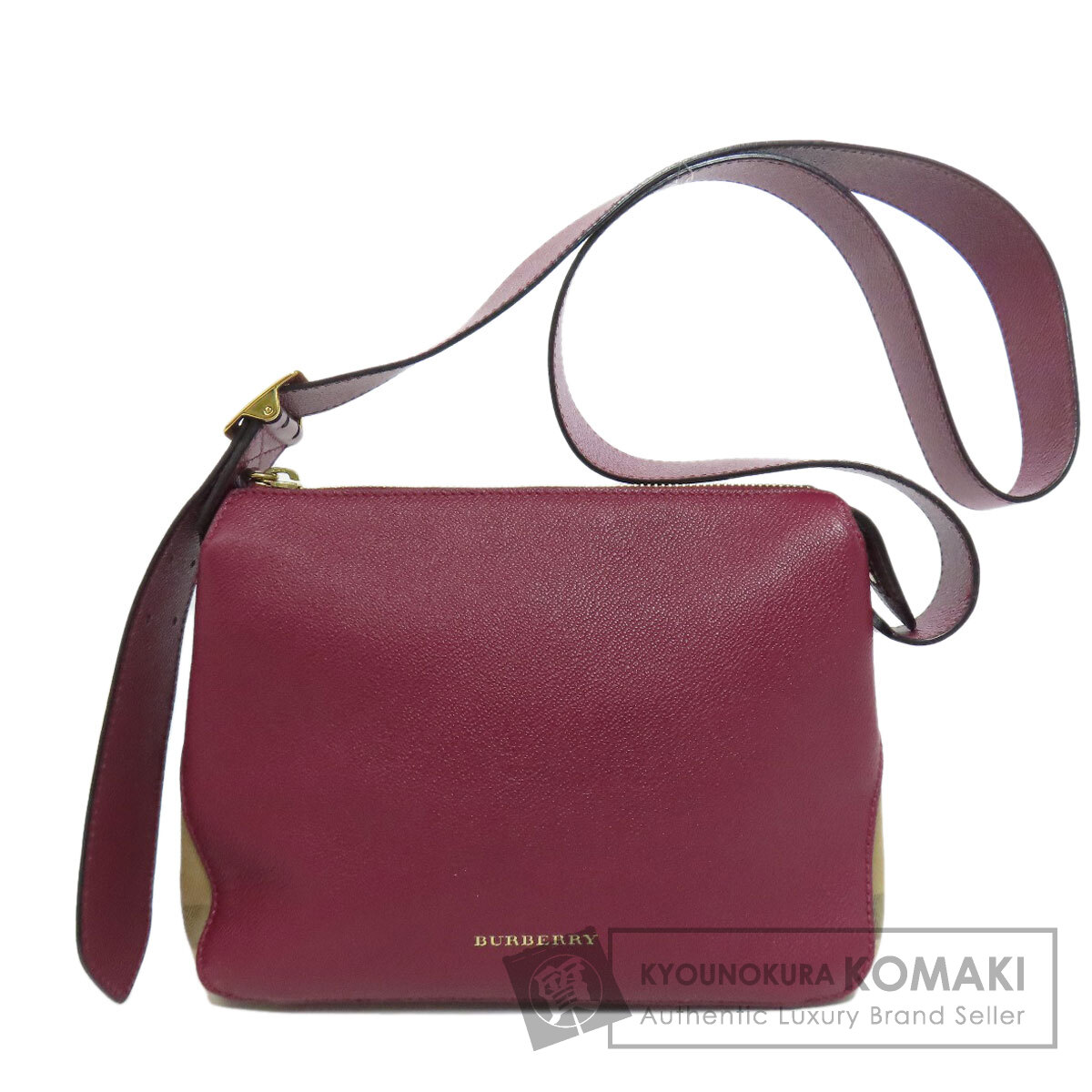 バーバリー ロゴ ショルダーバッグ レザー レディース 【中古】【BURBERRY】