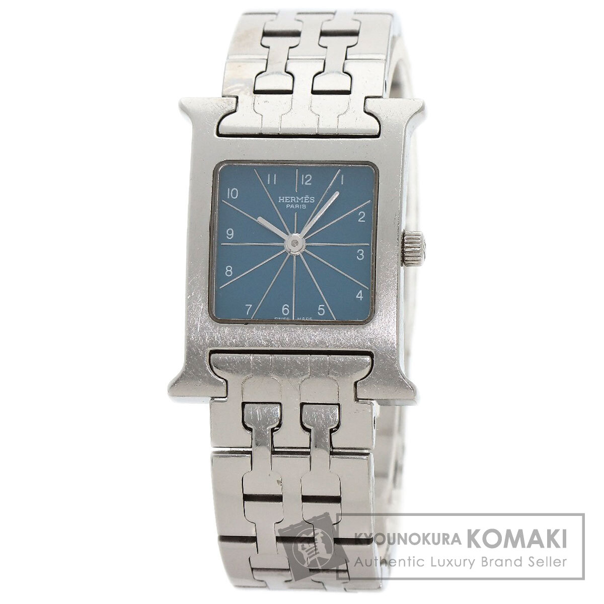 エルメス HH1.210 Hウォッチ ブルージーン 腕時計 ステンレススチール/SS レディース 【中古】【HERMES】