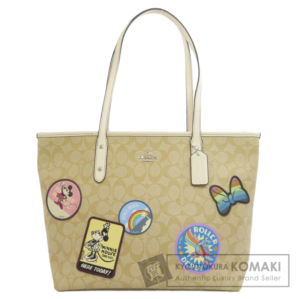 コーチ F29358 ミッキーコラボ ディズニー トートバッグ PVC レディース 【中古】【COACH】