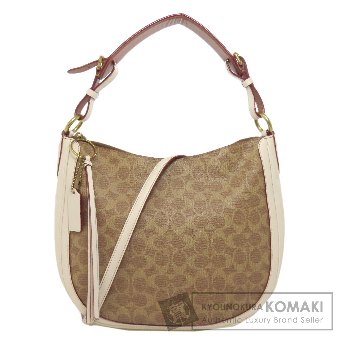 コーチ 38580 サットン ホーボー ワンショルダー シグネチャー 2WAY ショルダーバッグ PVC/レザー レディース 【中古】【COACH】